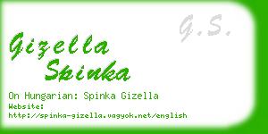 gizella spinka business card